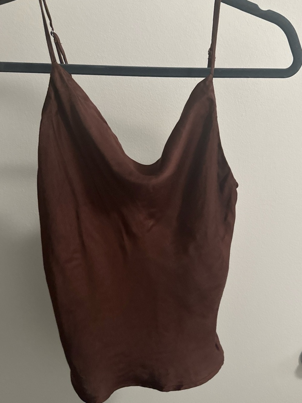Brown Zara silk going out top #fall